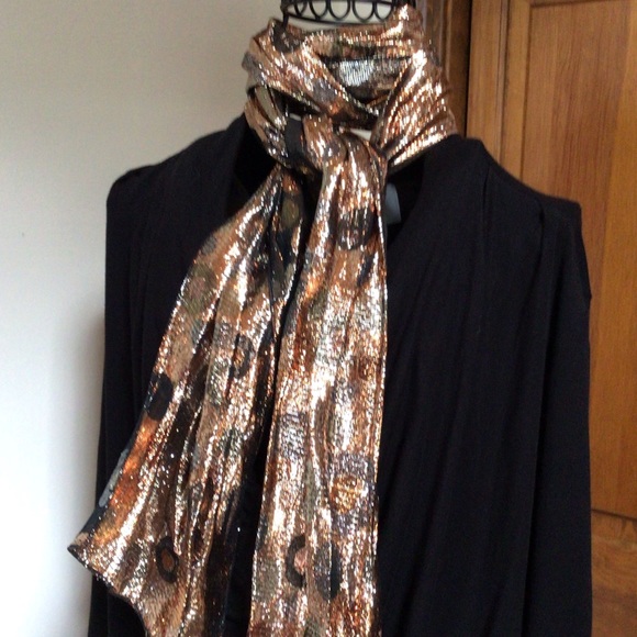 unbranded Accessories - Metallic Scarf, made in Japan 58”x8”